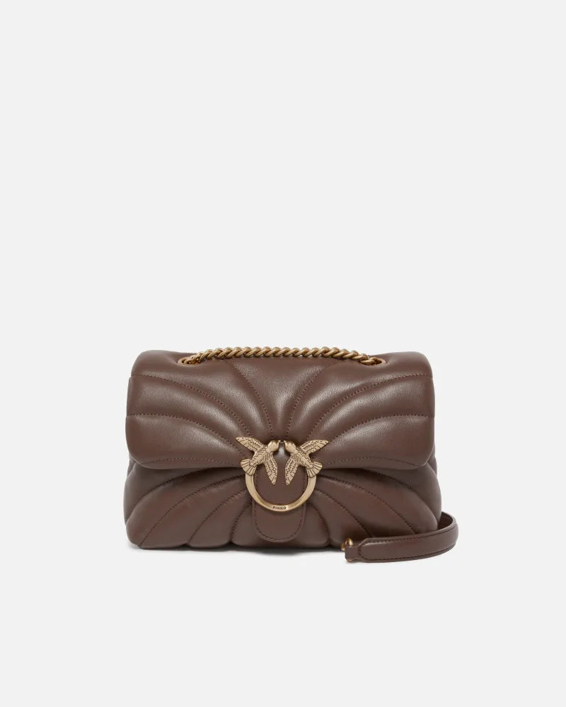 Borsa a tracolla grande Love Bag Puff trapunta farfalla