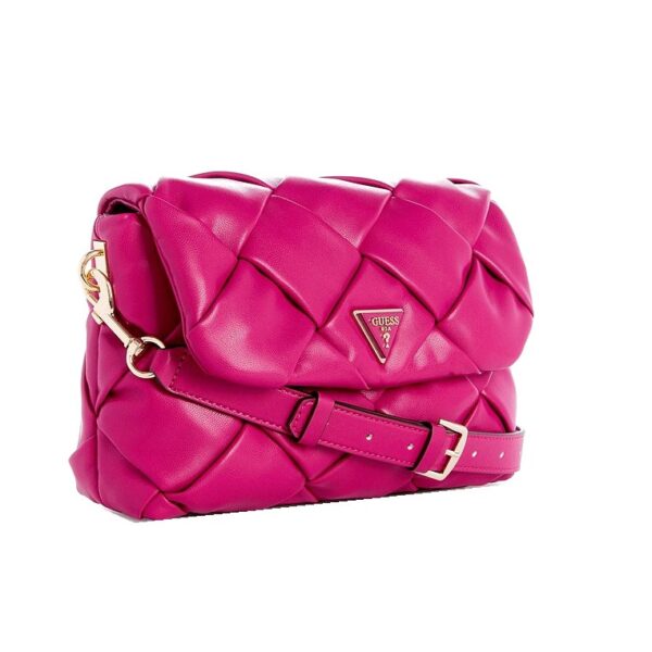 Borsa da spalla Guess zaina effetto intrecciato WG898619 boysenberry