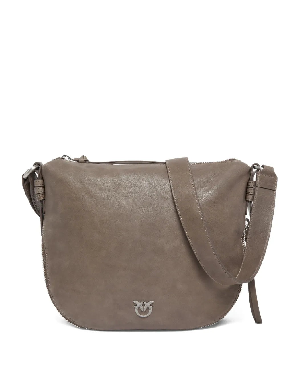 Piccola borsa hobo in pelle con logo Love Birds