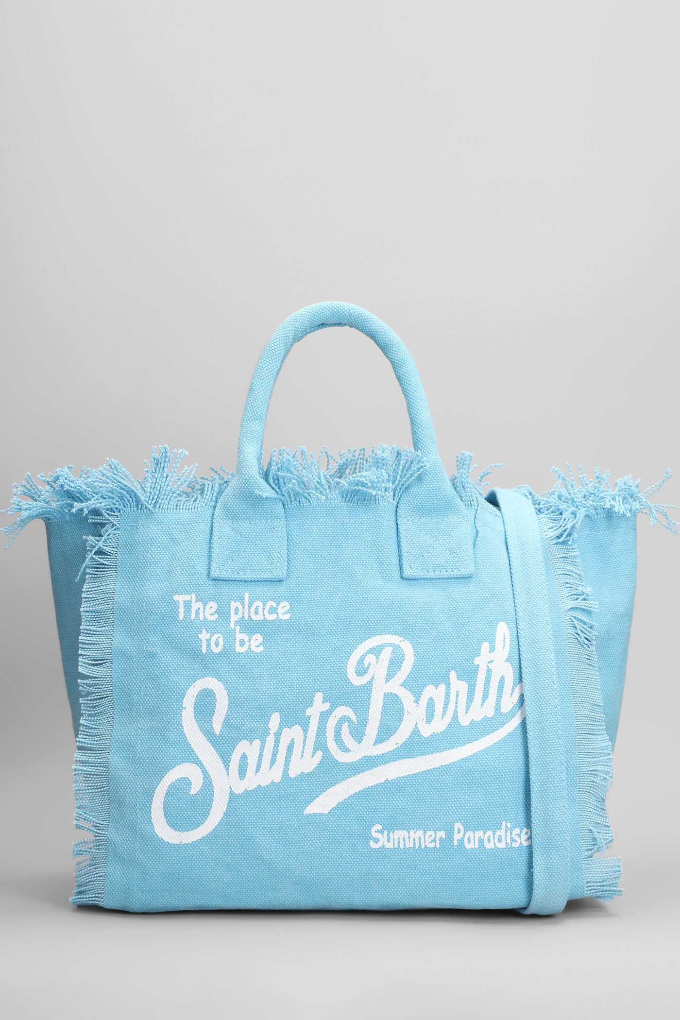 SAINT BARTH MC2 TOTE COLETTE IN COTONE CELESTE - COD. 419866