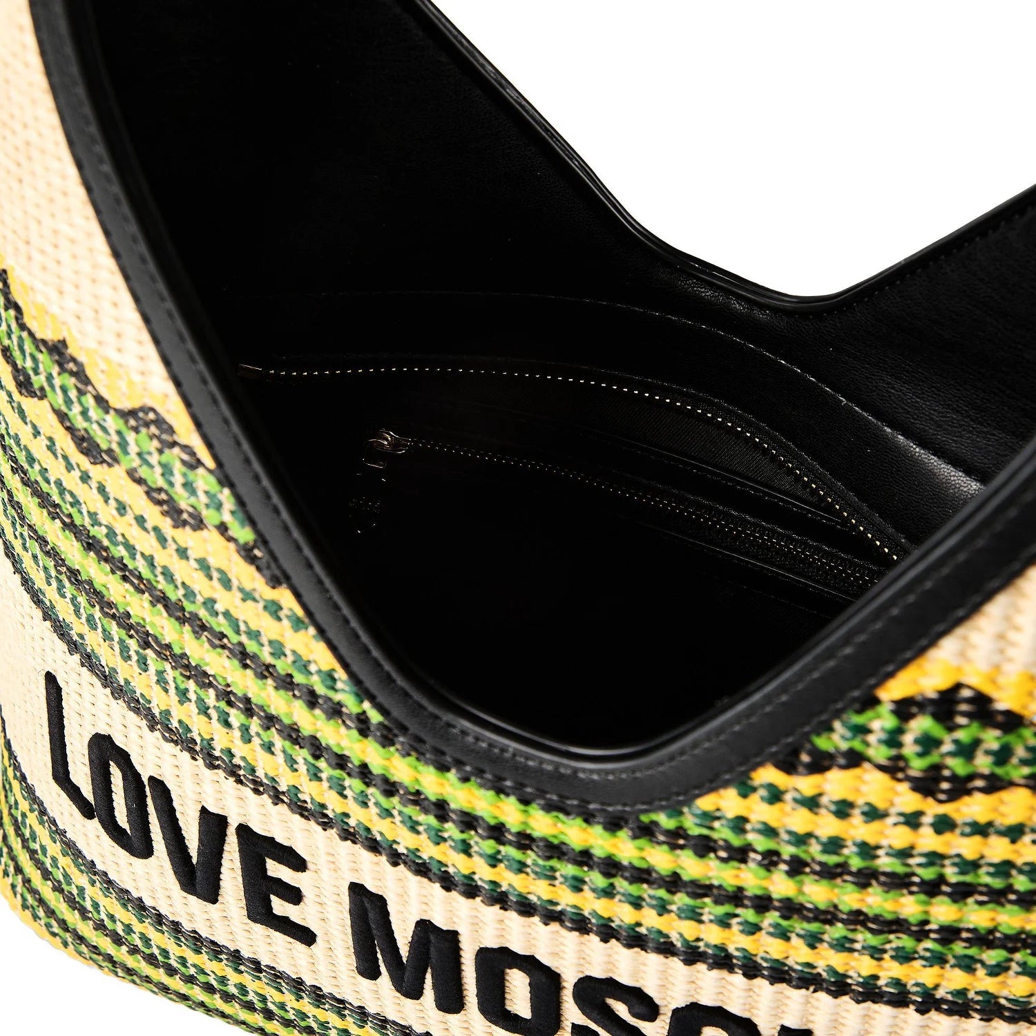 Borsa hobo rafia Love Moschino multicolor