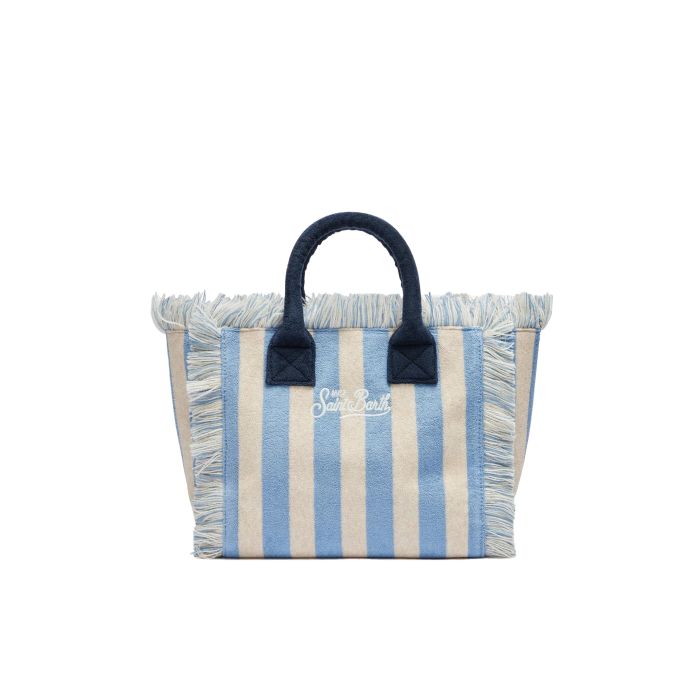 MC2 Saint Barth 149,00 € Borsa Colette in spugna con stampa a righe azzurre