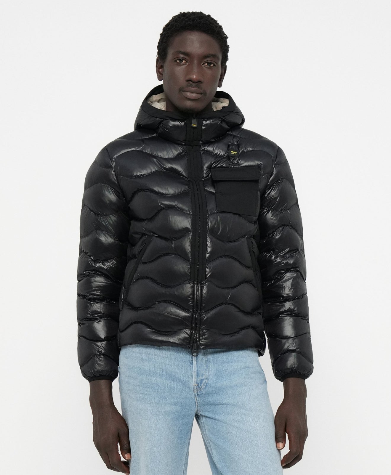 Blauer Nero Con Taschino Uomo