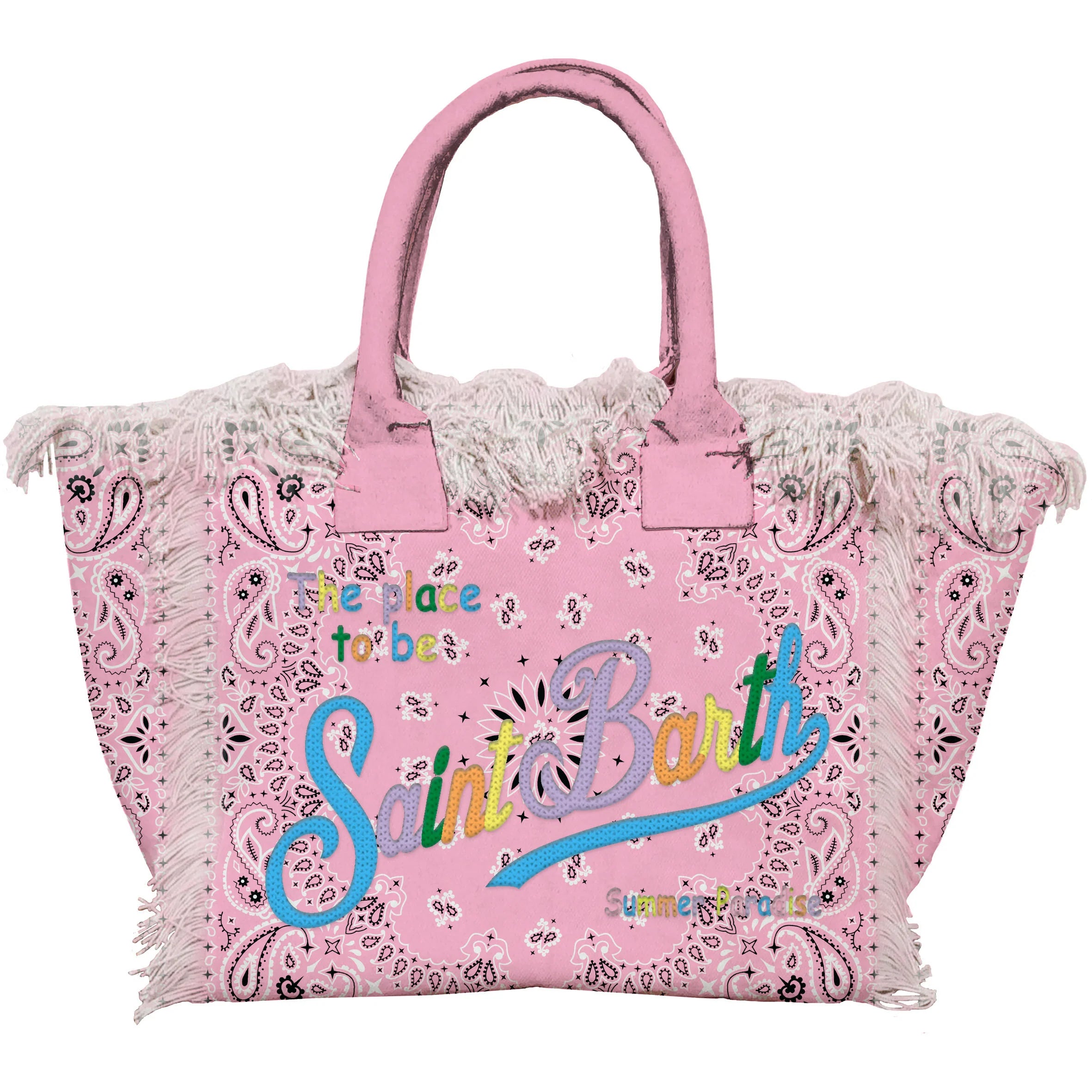 Borsa Vanity bandana rosa/multicolor
