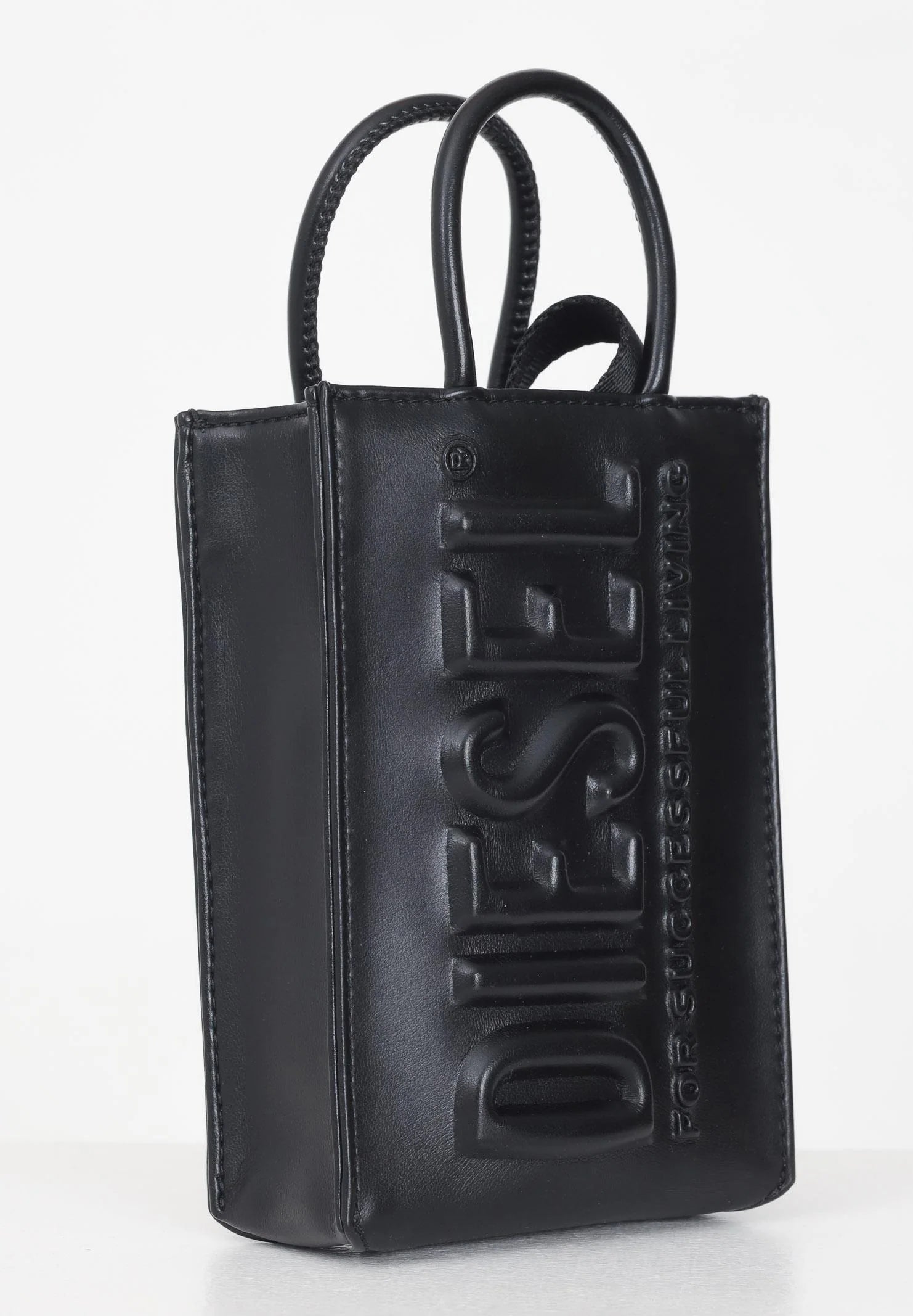 Borsa a mano da donna con maxi Superlogo Diesel tridimensionale