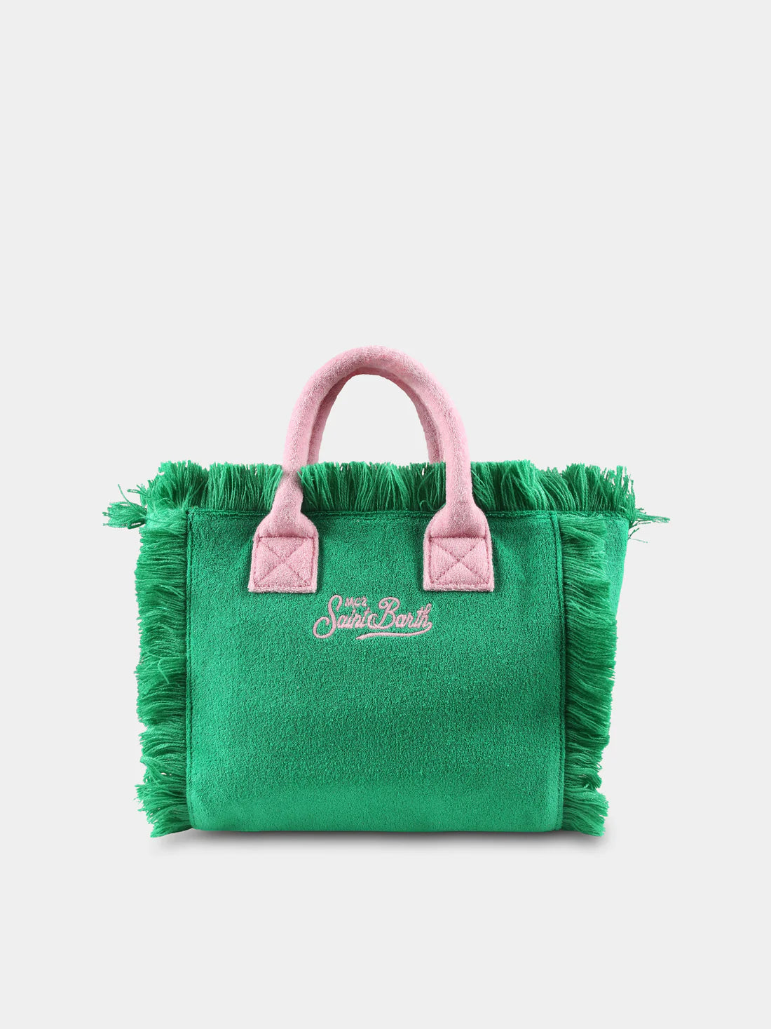 Mc2 Saint Barth Borsa mare Colette verde per bambina con logo