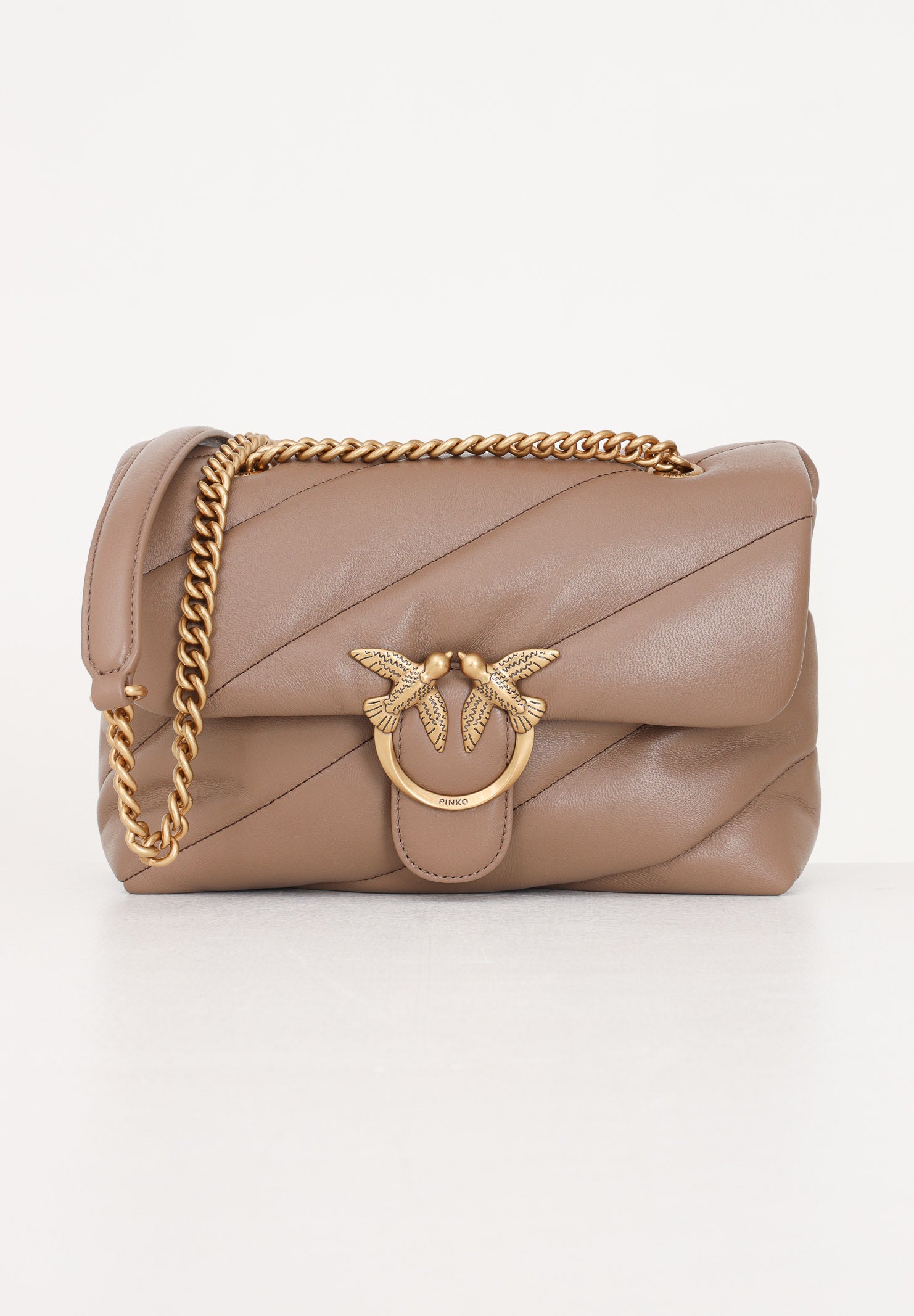 Pinko Borsa a tracolla beige da donna Classic Love Bag Puff