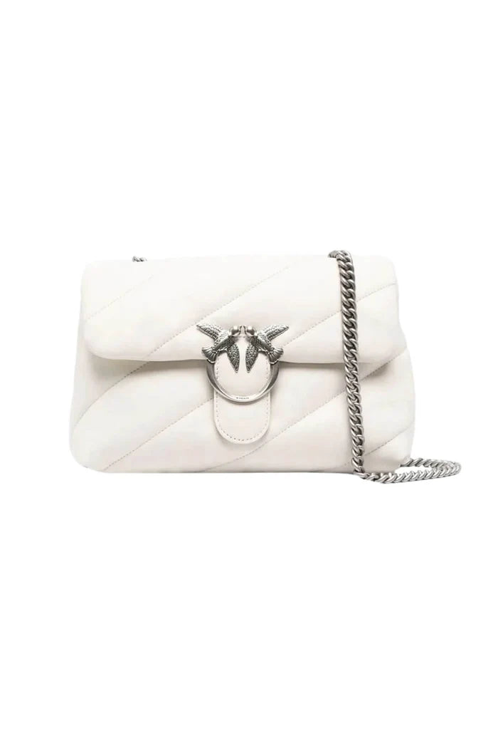 Pinko puff classic bianca e argento