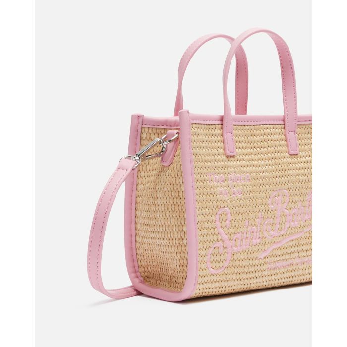 MC2 Saint Barth  Borsa a mano Vivian Mini beige effetto paglia