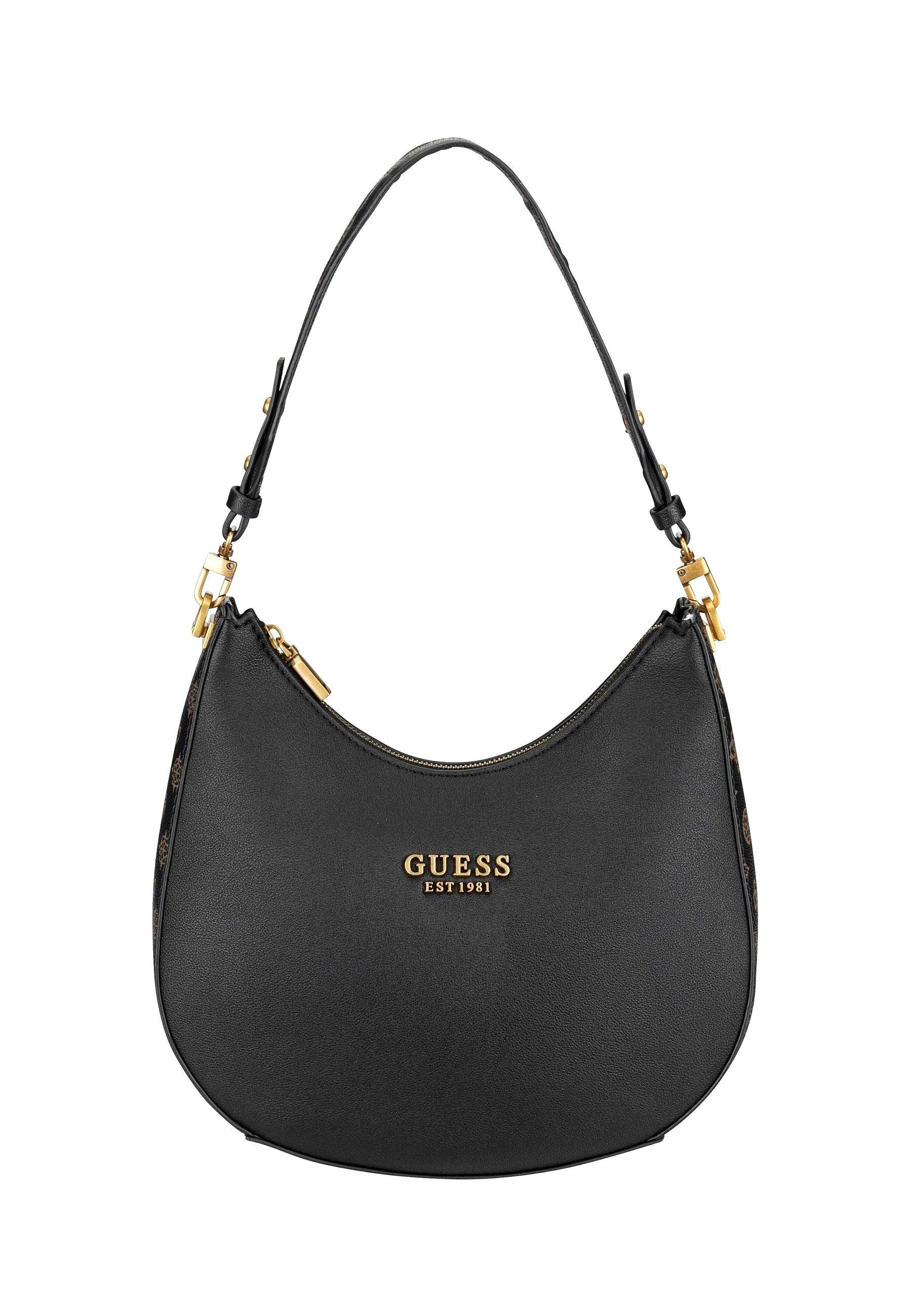 GUESS Fynna Borsa Hobo Black Mocha Logo VB899302