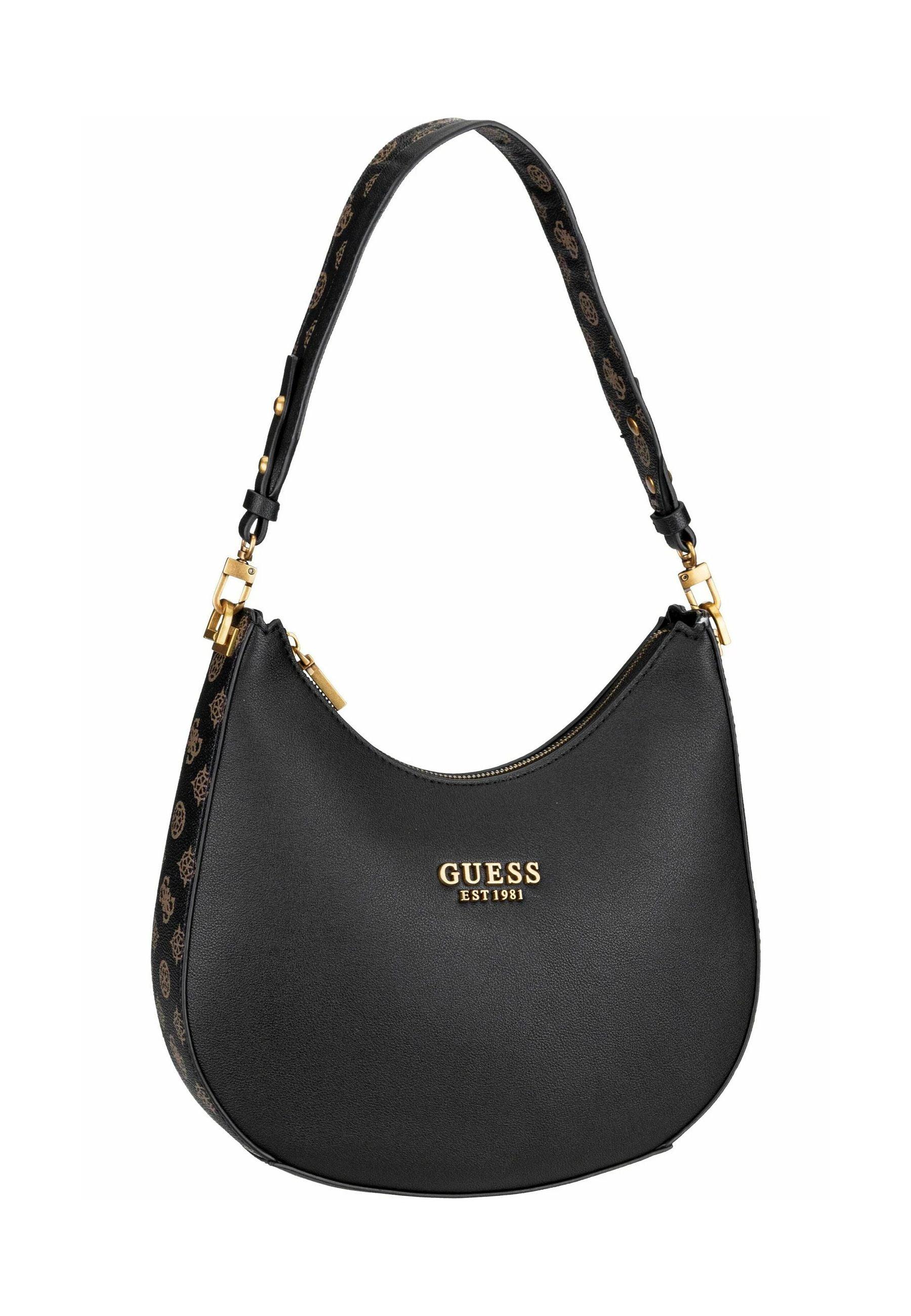 GUESS Fynna Borsa Hobo Black Mocha Logo VB899302