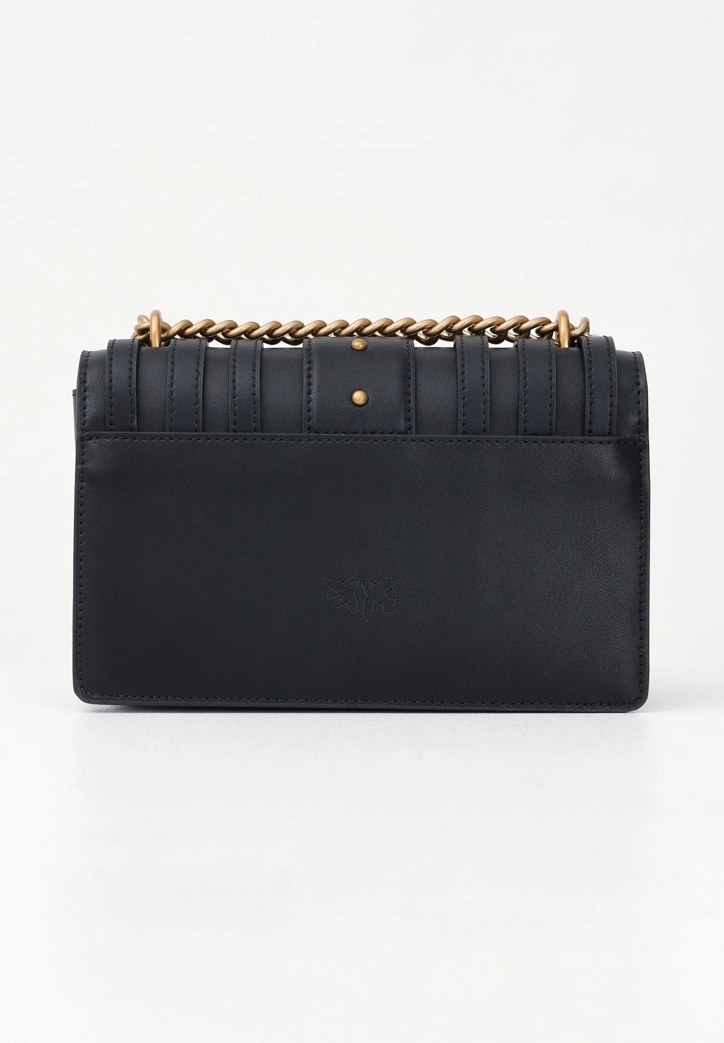 PINKO Borsa a tracolla Love Bag nera da donna con cinturini