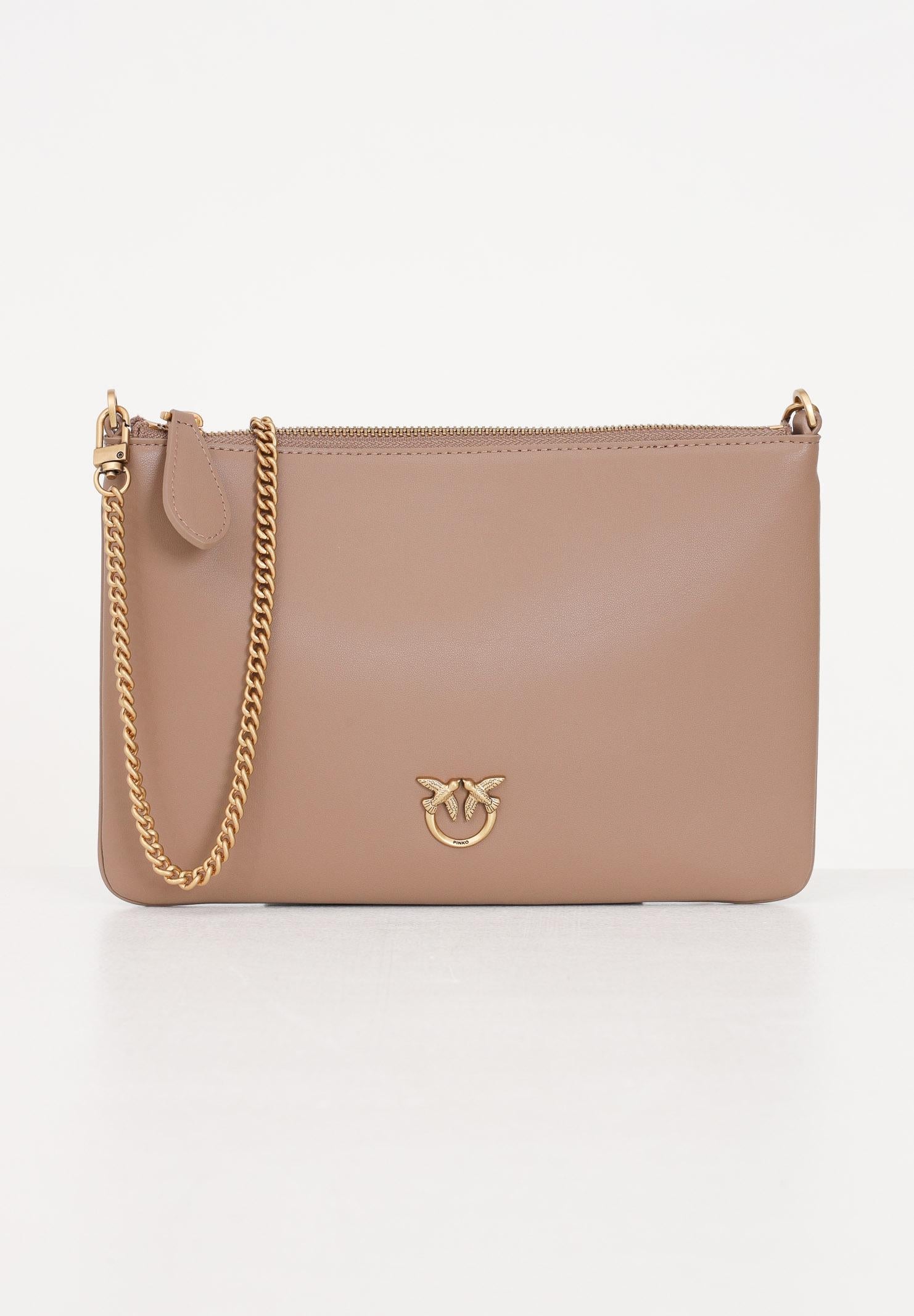 Pochette beige da donna Flat Classic