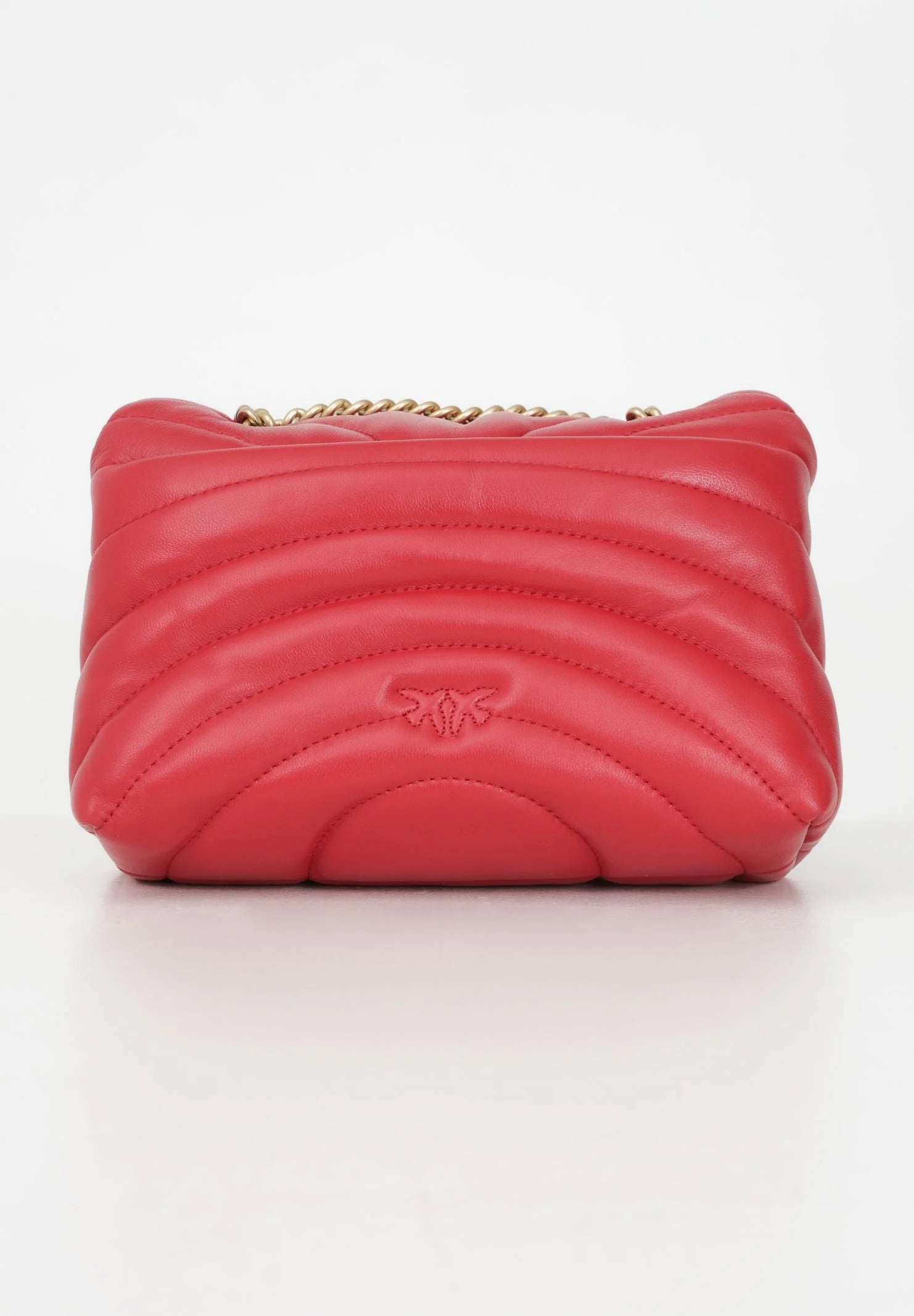 Borsa a tracolla Mini Love Bag Puff rossa da donna