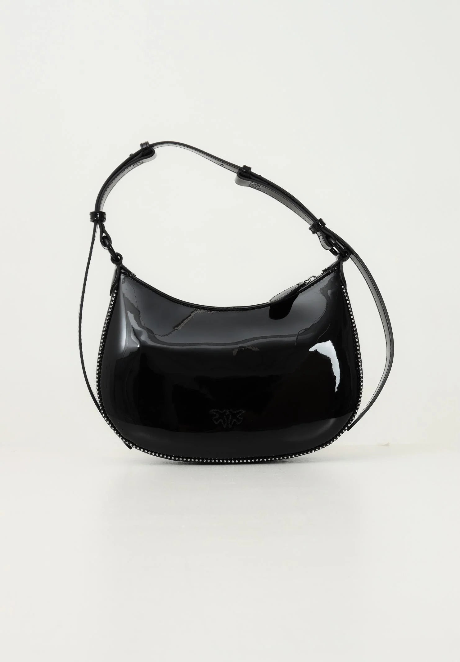 Borsa a spalla Half Moon Mini nera da donna