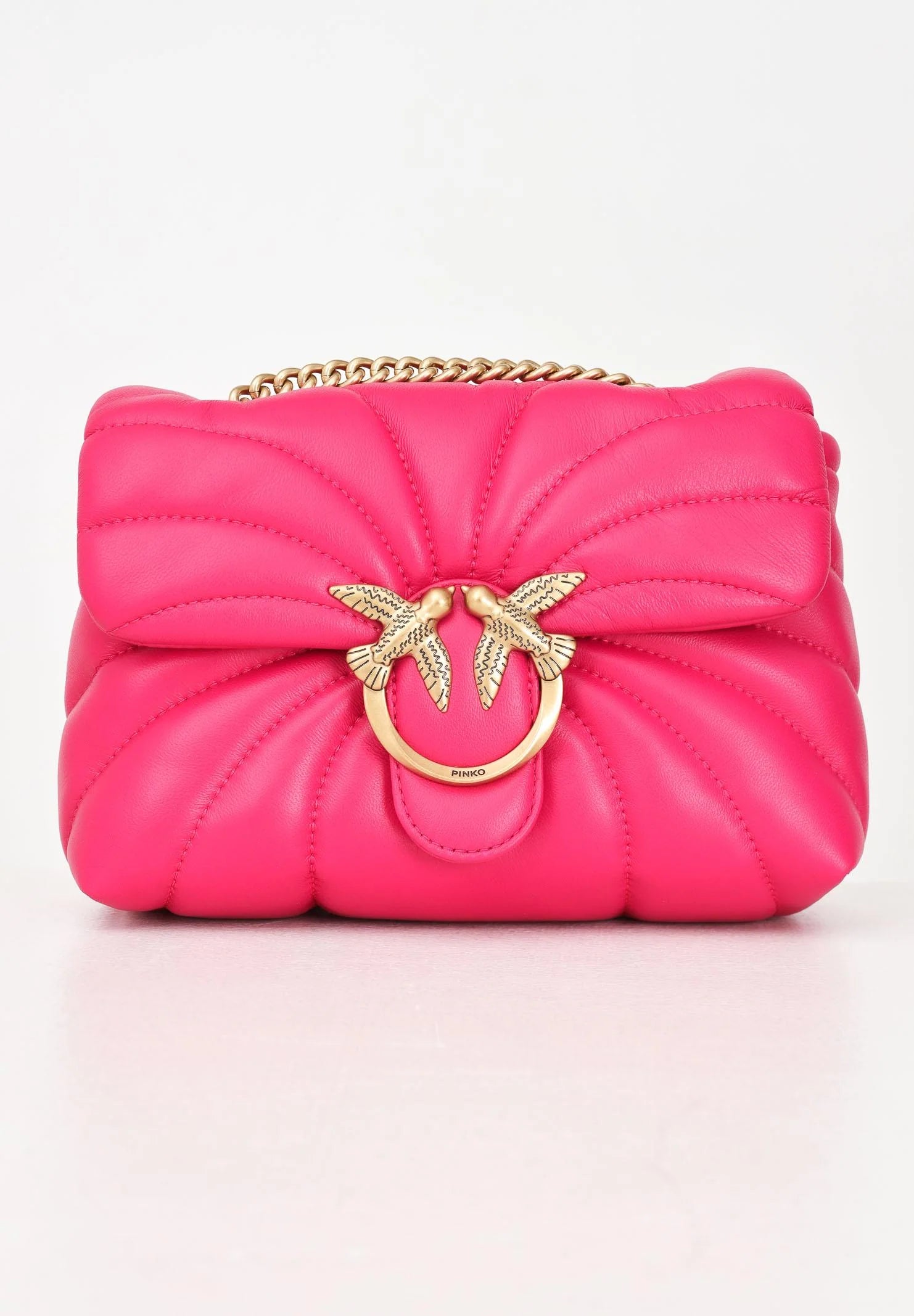 Borsa a tracolla Mini Love Bag Puff fucsia da donna