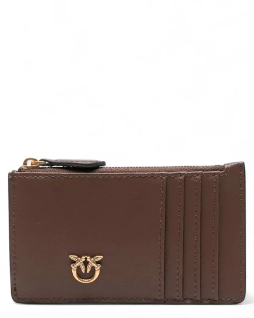PINKO Portacarte Love Birds in pelle