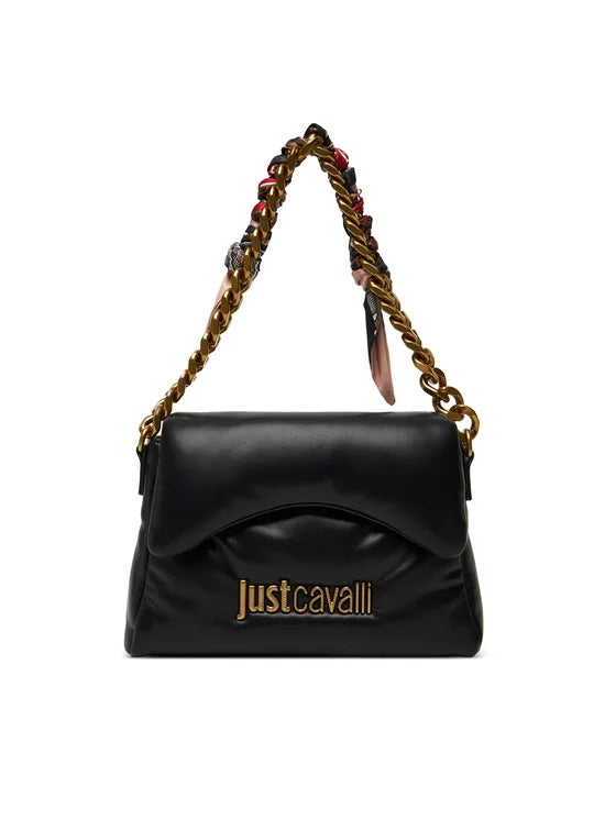 Just Cavalli Puffy Foulard Borsa a spalla pelle sintetica nero - 79RA4BD1-ZS748-343