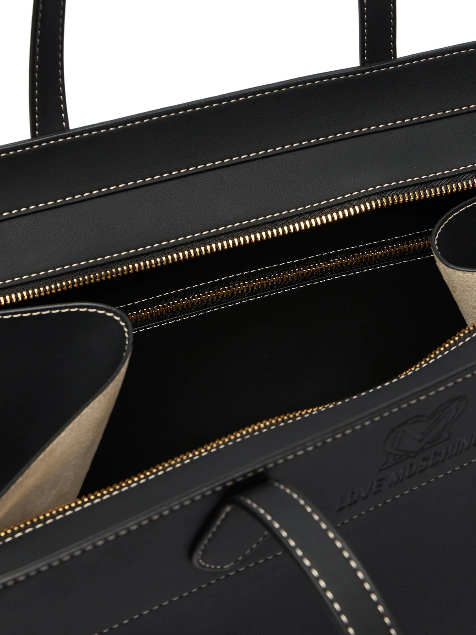 Borsa shopping Love Moschino nera e marrone