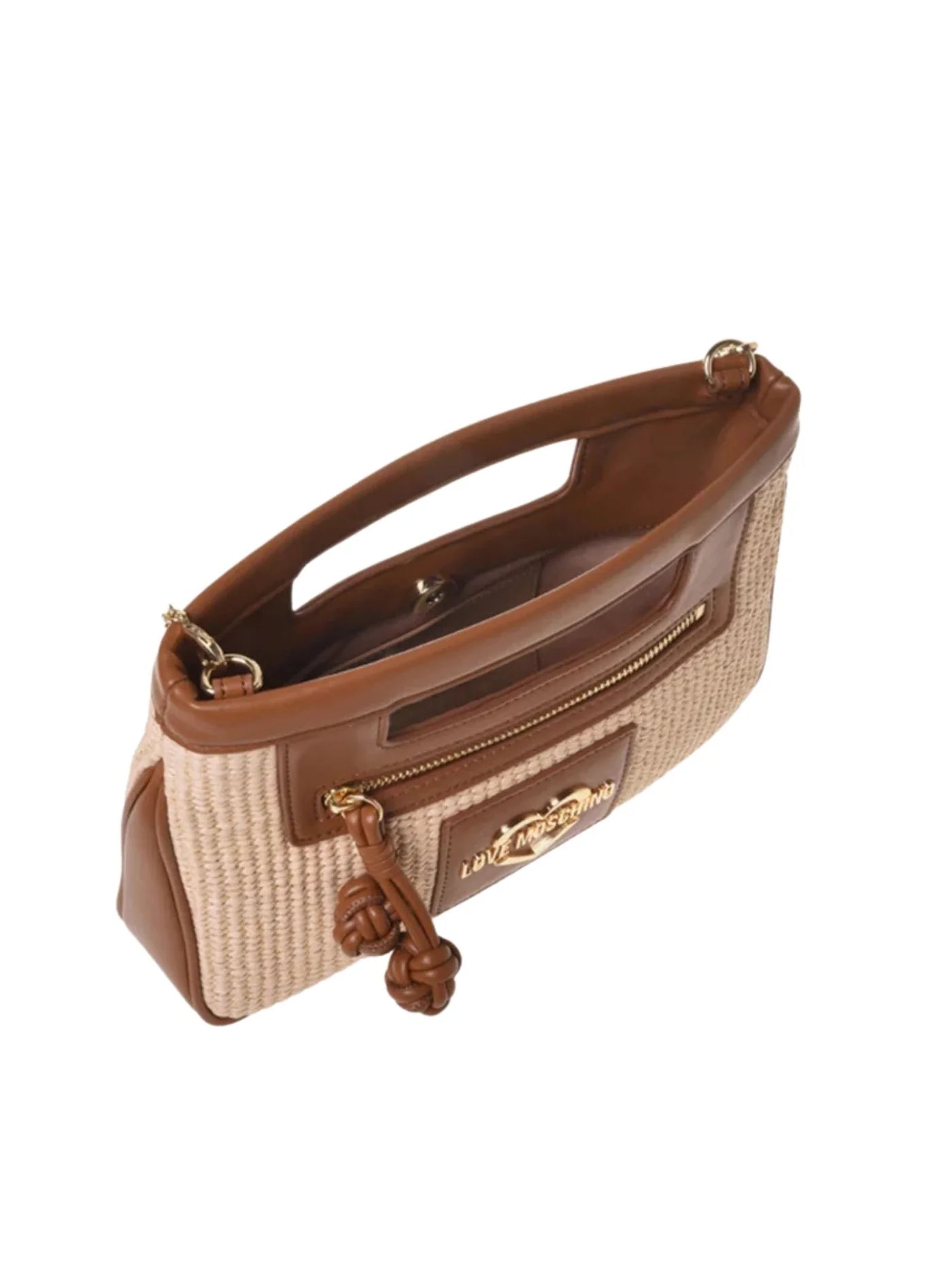 Borsetta clutch rafia Love Moschino