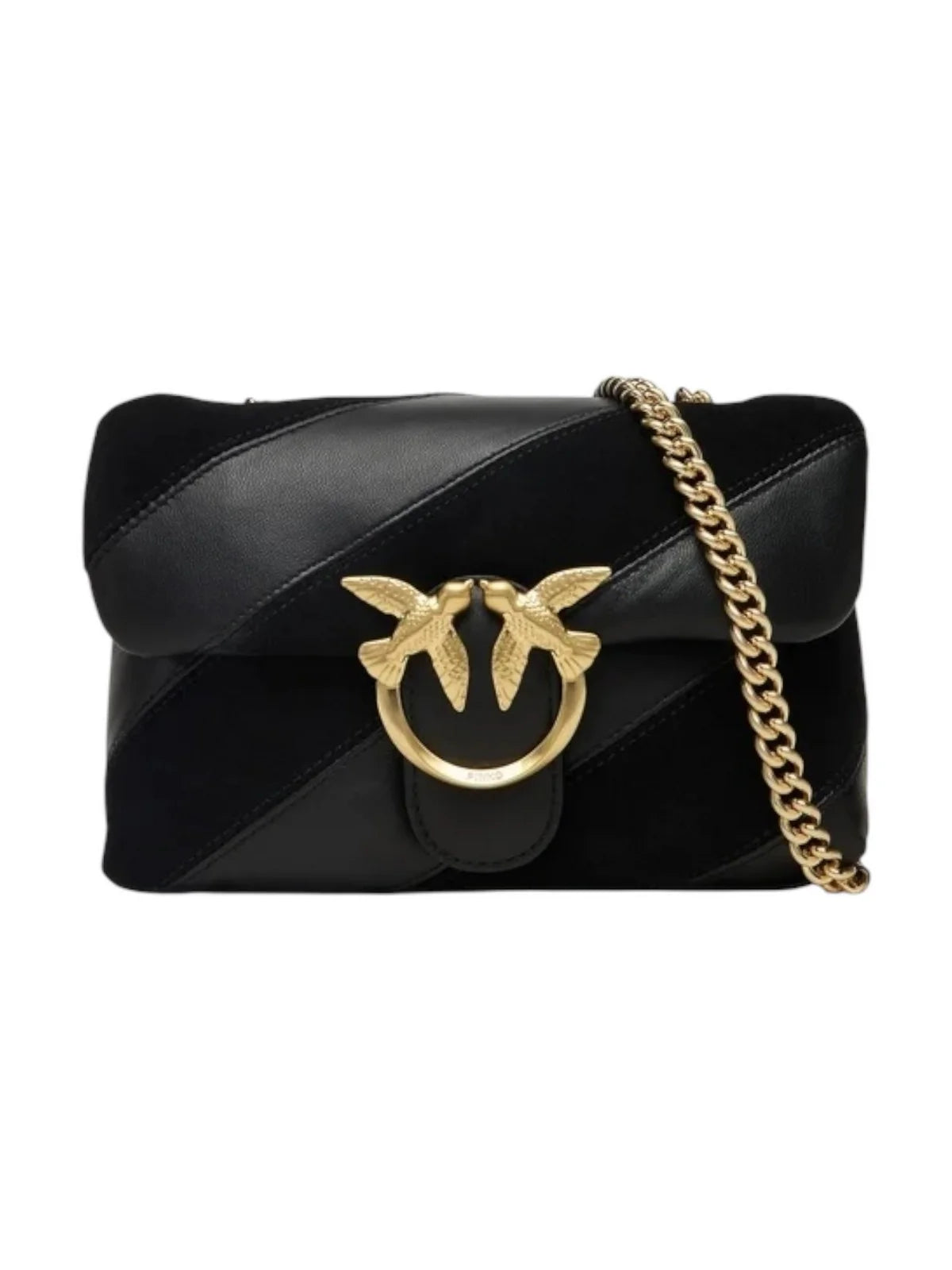 BORSA DONNA LOVE PUFF MINI NERO LIMOUSINE - MATT GOLD