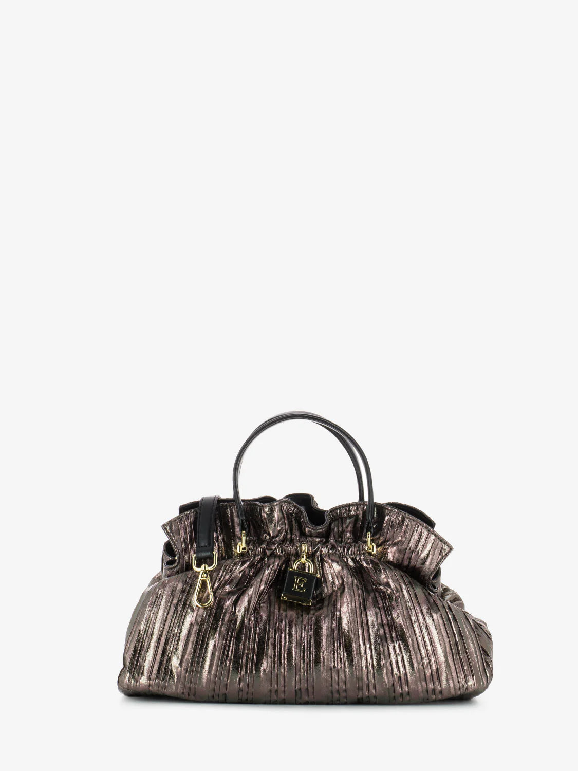 SCERVINO Small tote Octavia metal bronze